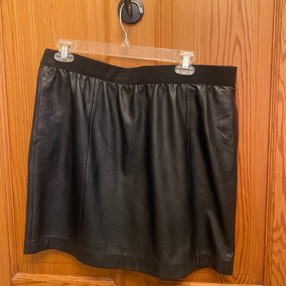 Ann Taylor Loft Leather Skirt Size 10